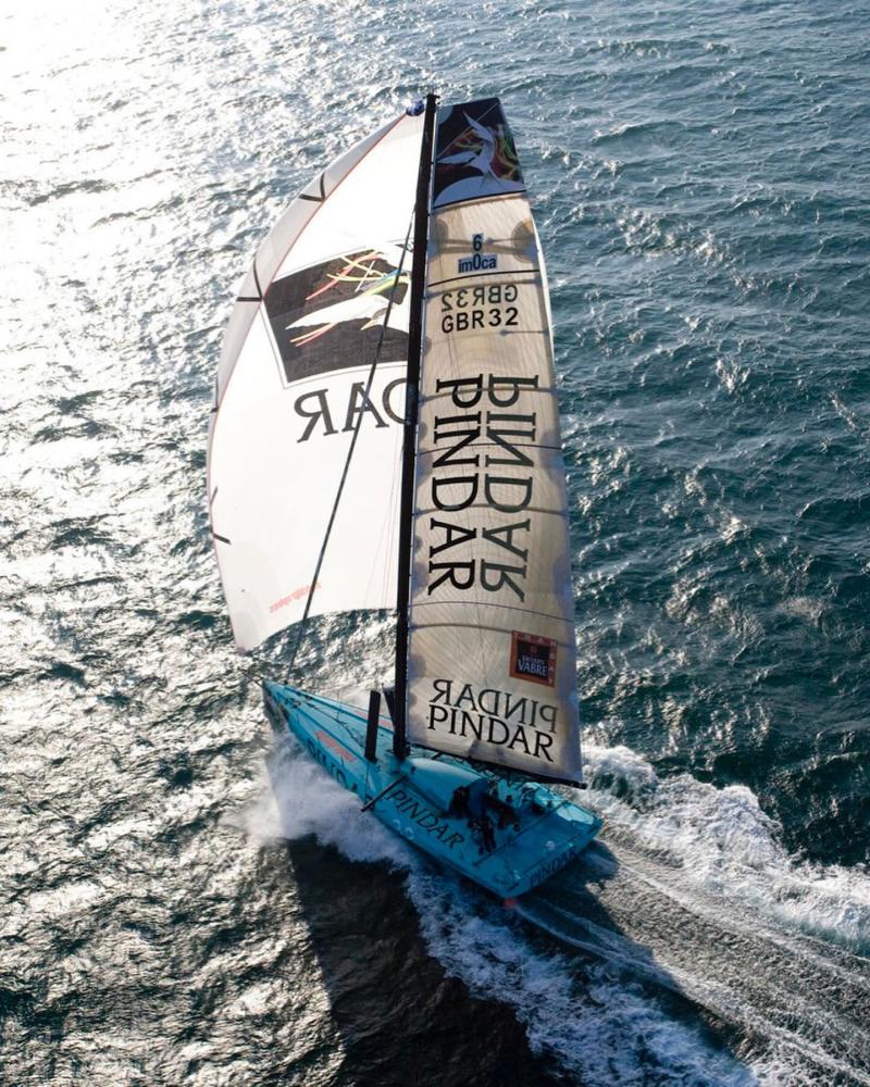 Yacht with Pindar branding